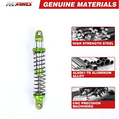 RCAWD for UTB18 Capra Shocks Double Long Stroke Upgrades, Front & Rear Shock Absorbers Parts #AXI213004#AXI213000, for Axial 1/18#AXI01002 Green - color: Green