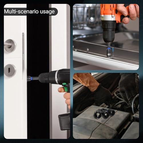 10-Piece Magnetic Nut Driver Set - SAE (1/4" to 9/16") Nut Driver Set with Bit Extension - Cr-V Magnetic Socket set, Slotting Tool Box - size: 10-Piece Magnetic Nut Driver Set