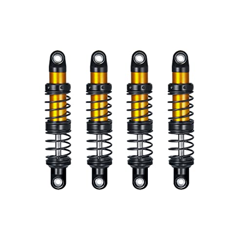 Que-T 4pcs Aluminum Alloy RC Shock Absorber for Axial Scx10 90046 D90 Trx4 Wraith 1/10 Crawler Car (70mm) - size: 70mm