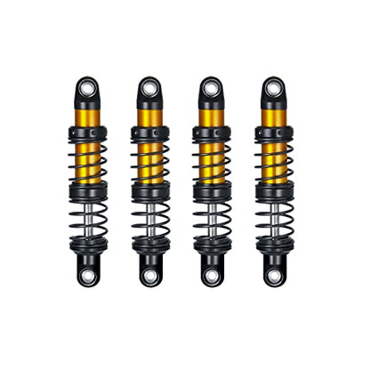 Que-T 4pcs Aluminum Alloy RC Shock Absorber for Axial Scx10 90046 D90 Trx4 Wraith 1/10 Crawler Car (70mm) - size: 70mm