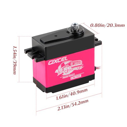 40KG Waterproof 180° Digital Servo with Metal Gears for TRX4 SCX10 | 40KG high torque digital servo with waterproof housing, metal gears and 180° travel for precise steering performance