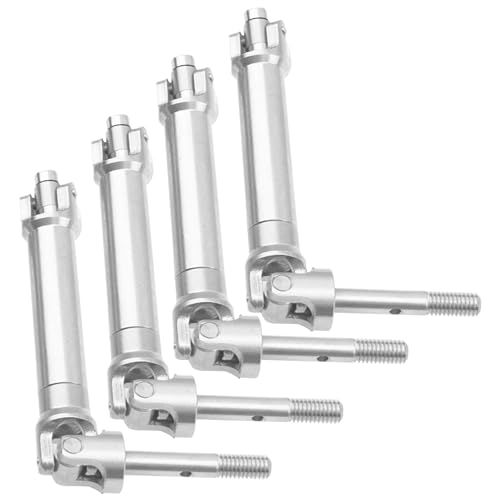 2Pairs Vgoohobby Stainless Steel Front & Rear Drive Shaft CVD Driveshaft Upgrades Parts Compatible with Traxxas Slash 4X4/Stampede 4X4/Rustler 4X4 Hoss RC Truck Car