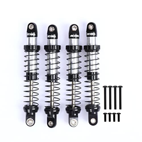 RCAWD for UTB18 Capra Shock Absorber Upgrades, Front & Rear RC Shocks Parts #AXI213004#AXI213000, for Axial 1/18#AXI01002 Black - color: Black