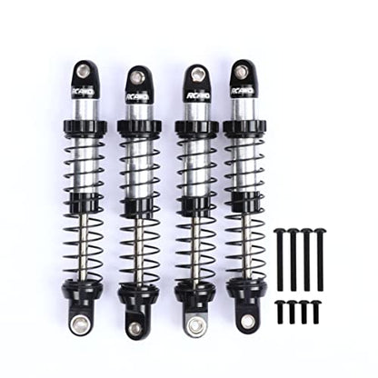 RCAWD for UTB18 Capra Shock Absorber Upgrades, Front & Rear RC Shocks Parts #AXI213004#AXI213000, for Axial 1/18#AXI01002 Black - color: Black