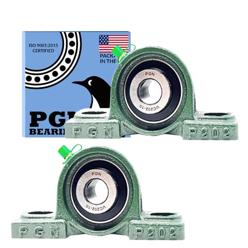 PGN UCP202-10 (2 Pack) Pillow Block Bearing - 5/8" Bore Self-Aligning - size: 2, style: UCP202-10