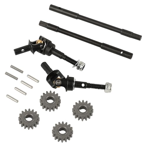 Hard Steel Front Portal Axle Shaft with Gear for 1/10 RC Crawler Car Axial SCX10 Portal Axle Metal Upgrade Part