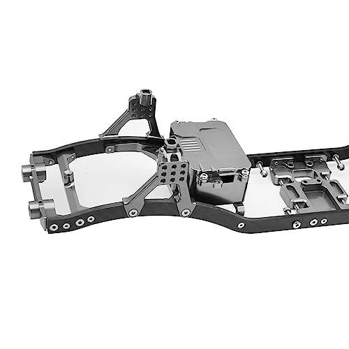 1/10 RC Crawler Carbon Fiber Girder 4MM CNC Metal Car Chassis Frame Body Kit Parts for Axial SCX10 II Rock Off Road Truck (Gray) - color: Gray
