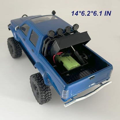 WPLDEWAN RC Rock Crawler WPL C64-1 RC Truck 4x4 Off Road Pickup | 1/16 RC Crawler Hobby RTR All Terrain 260 Motor Upgraded Chassis 2.4GHz Proportional Throttle Steering Adult