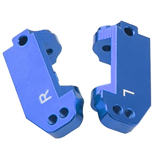 Metal Rear Stub Axle Carriers, C-Hubs Caster Blocks, Steering Blocks Compatible with 1/10 Traxxas Slash 2WD Stampede 2WD Rustler 2WD Nitro Slash RC Car Upgrade Part #3752 3736 3632 (Blue) - color: Blue