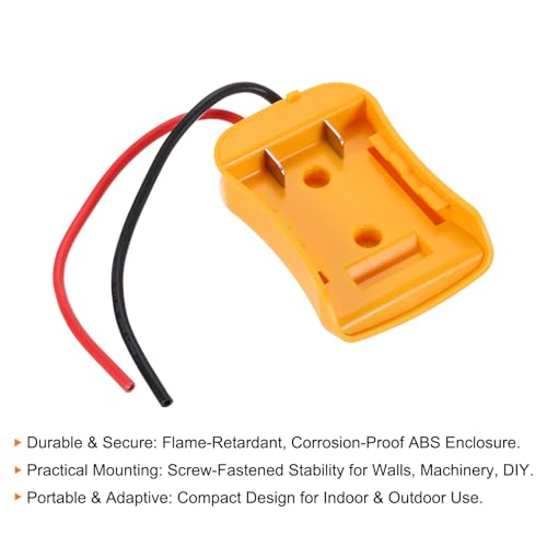 HARFINGTON Battery Adapter Converter for DIY Rc Car Truck Toys' 20V Battery, Battery Conversion Kit with 12AWG Wire, Wire Harness Connector, Yellow - color: Yellow