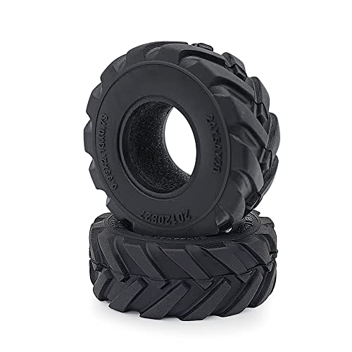 RCLIONS 1/24th Rubber 54mm Micro 1" RC Wheel Tires for Axial SCX24 Deadbolt,C10,JLU CRC,Bronco,Gladiator RC Crawler Truck Car (54mm) - size: 54mm