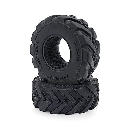 RCLIONS 1/24th Rubber 54mm Micro 1" RC Wheel Tires for Axial SCX24 Deadbolt,C10,JLU CRC,Bronco,Gladiator RC Crawler Truck Car (54mm) - size: 54mm
