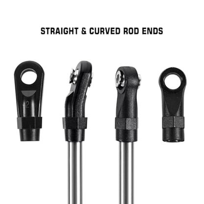 INJORA Stainless Steel Builders Links with Rod Ends for TRX4 SCX10 1/10 RC Crawler Car Upgrade(175mm) - size: 175mm