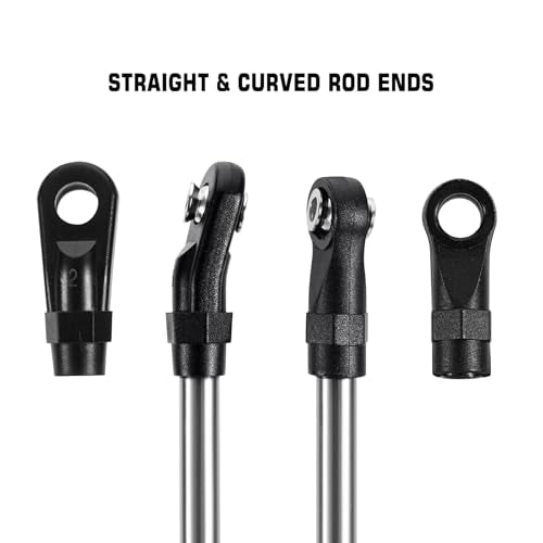 INJORA Stainless Steel Builders Links with Rod Ends for TRX4 SCX10 1/10 RC Crawler Car Upgrade(135mm) - size: 135mm