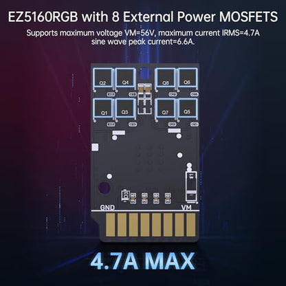 BIGTREETECH EZ5160 RGB Stepper Motor Driver 4.7A Peak Support SPI Mode for Octopus Max EZ, Manta E3EZ, SKR 3 EZ, MMB Control Board (2 PCS) - style: EZ5160 RGB*2
