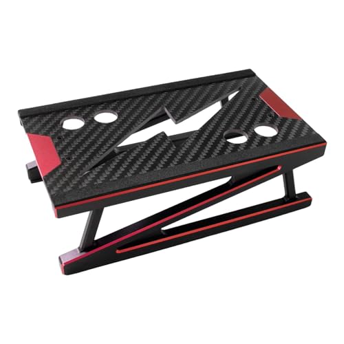 Aluminum Stand, Aluminum Repair Station, Car Model 1/8 1/10 Scale, Repair Work, for Trucks, Cars, Red - color: Red