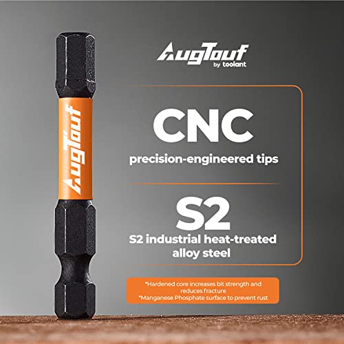 toolant 5mm Impact Hex Bit Set, 10-Piece | CNC-machined tips, S2 alloy steel body, hardened core, magnetic fastener retention, impact-driver use - size: 5mm(10pcs)