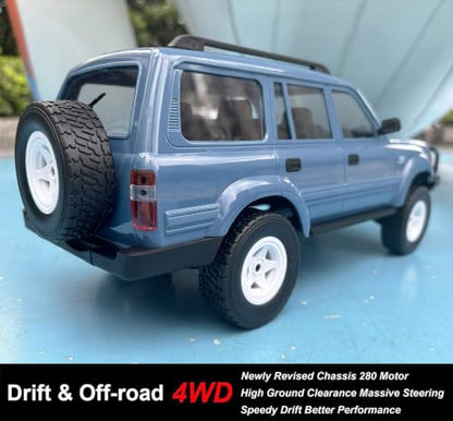 HLSFWDRIVE WPL D54 RC Truck 1/16 Scale Off-Road RC Drift Car 4x4 RTR | Remote Control Truck 4WD 280 Brushed Motor Proportional Control Upgraded Chassis Hobby Car for Adult