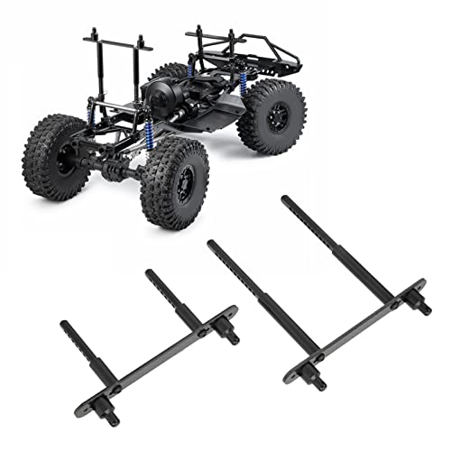 RC Body Post Mounts, Aluminum Alloy RC Shell Columns Front Rear Body Mount Post for Axial SCX10 90046 90047 1/10 Car Crawler Accessories (Black) - color: Black