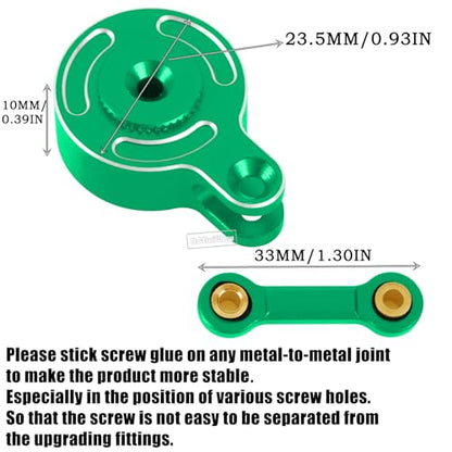 RC Servo Saver Set 25T Upgrades Part for 1/10 Big Rock 3S BLX,Granite/Senton 3S BLX & Mega550,Kraton/Outcast 4S BLX,1/8 Typhon 3S BLX& Mega550,Alloy Fixed Link Steering Servo Saver,Green - color: Green-1 Set