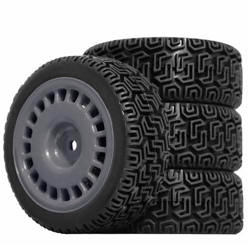 1/10 RC On-Road tires 68mm 4 PCS Rally Tires General Purpose Grip Soft Material Tread For 1:10 Tamiya xv02 Maze Tires Lc Off-Road 94123 Kyosho FW06%t048 (Gray, 3) - color: Gray