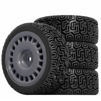 1/10 RC On-Road tires 68mm 4 PCS Rally Tires General Purpose Grip Soft Material Tread For 1:10 Tamiya xv02 Maze Tires Lc Off-Road 94123 Kyosho FW06%t048 (Gray, 3) - color: Gray