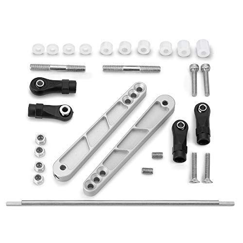 Alloy Metal Rear Sway Bar Anti-roll Set for 1/10th Rock Crawler Car Axial Wraith RR10/90048/90053,Yeti 90025 (Silver) - color: Silver