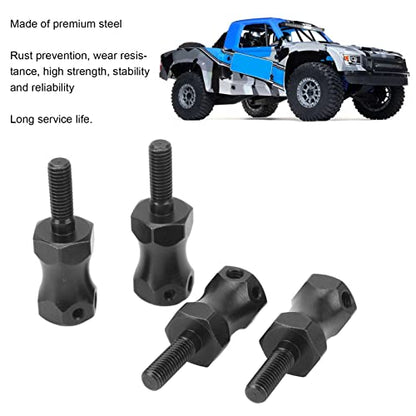 Hex Wheel Hub Adapter, Steel Reinforced Strength 15mm Widen RC Car Wheel Extension 4Pcs Set for RC Hobbyists Off-Road Racing Baja Style Enthusiasts