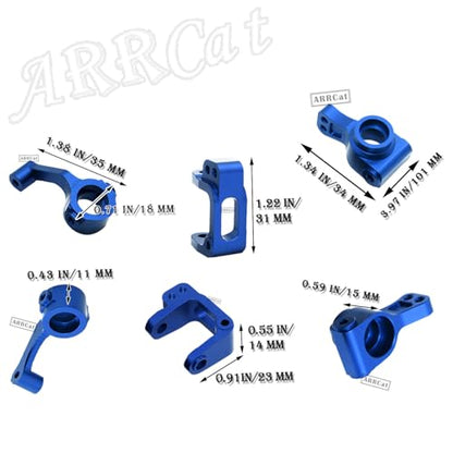 Upgrade Part for 1/10 ECX 2WD,Alloy Caster Block&Steering Blocks&Rear Stub Axle Carriers Wheel Hex Hubs for Ecx 1/10 2WD Ruckus Axe Brutus Circuit Crush K&N Torment,RC Hop-Up Parts,Navy Blue - color: Block Caster Set (Navy Blue)