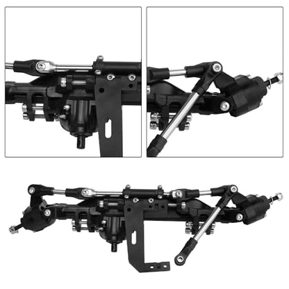Nylon Front & Rear Portal Axle with Scale Hydraulic Ram for 1/10 RC Crawler Vanquish H10 Optic Capra UTB10 Upgrade