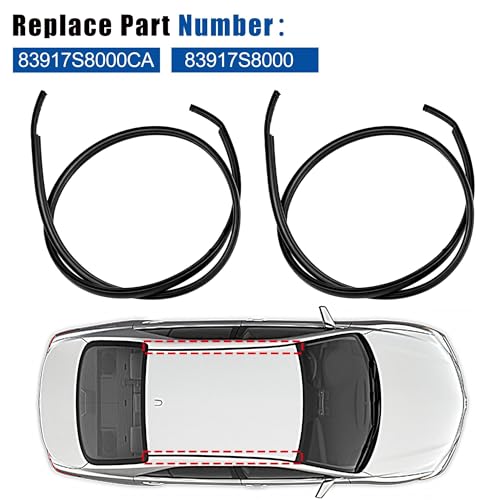 Pair Left and Right Side Molding Side Compatible with Toyota Camry | Compatible with Toyota Camry 2007-2011 Replaces 75555-06030 75556-06030 Roof Drip Molding Strips - color: 75555-06030