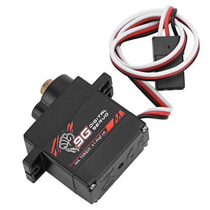 ZJchao Servo Motor, RC Servo 9g Metal Gear Digital Servo Mini Servo Steering Gear Metal Gear Micro Fit for 1/24 RC Fixed Wing Duct Plane Car Boat