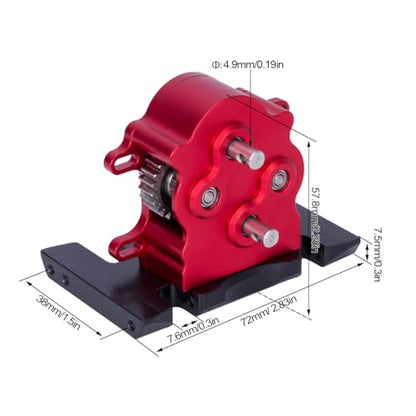 Dual Transmission Dig Overdrive Gearbox with Delrin Skid for 1/10 RC Crawler LCG Cheater Rigs Capra SCX10 PRO Upgrade (Purple)