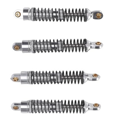 Aramox RC Shock Absorbers, 59mm Threaded 18 Adjustable Shock Absorbers Oil Damper for 1/18 RC Crawler Silver