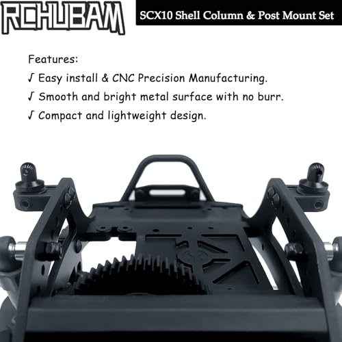 RCHUBAM 4PCS Body Post Mounts with Clips for 1/10 Axial SCX10 PRO AXI03028 | Aluminum Alloy Body Post Mount & Body Posts,RC Crawler Upgrade Parts