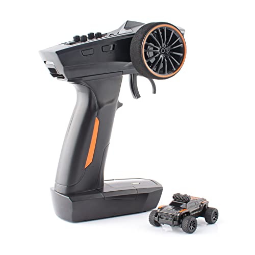 1:76 Turbo Racing Scale RC Sport Car, Table Racing Remote Control Mini Model Car Full Proportional RTR Kit Toys (Monster Truck Orange) - color: Monster Truck Orange