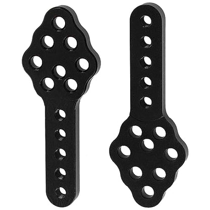 4Pcs Metal RC Car Shock Absorber Mount Adjustable Height Angle Stand Compatible with Axial SCX10 90046 D90 D110 SCX10III 1/10 RC Crawler (Black) - color: Black