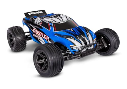 Traxxas Rustler 2WD XL-5 Stadium Truck with Battery and Charger (Blue) - color: Blue