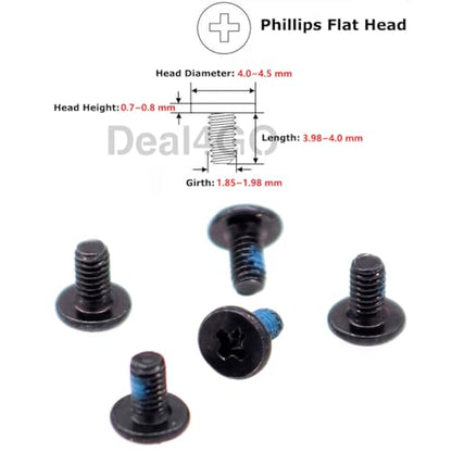 Deal4GO M2x4mm M.2 SSD Flat-Head Phillips Screw Replacement for Dell HP ASUS Acer Lenovo Laptop Desktop Daughter Board Cooling Heatsink - Black - size: M2x4.0mm