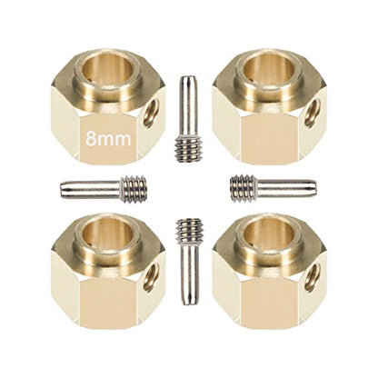 4pcs Brass Extended Wheel TRX4 Brass 8mm Wheel Hex Extended Adapter for RC Crawler TRX4 TRX-4 1/10 RC Hex Wheel Hubs Adapters (4pcs 8mm Wheel Hubs Adapters) - color: 4pcs 8mm Wheel Hubs Adapters