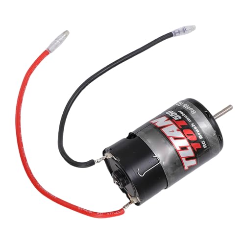 550 10T Brushed Motor Replacement High Speed RC Crawler Motor with Built in Cooling Fan and Heatsink for Axial SCX10 JL 90046 1:10 RC Car Aluminum Copper