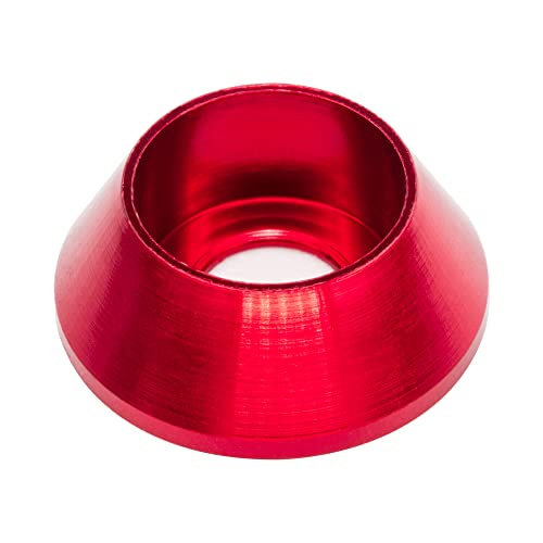 [60PCS] M4 Cone Cup Counterbore Washers, Anodized Aluminum Alloy, Head Washers Gaskets Cup Shim for Screw RC/FPV/PC/Drone/Mechanical Accessories Model Parts, Red Color - color: Red, size: M4