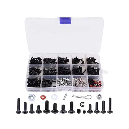 RC Modifications Spare For Universal M3 M4 Allen Head Hex Screws Nuts Shell Buckles 500 Pcs RC Screw Kit Assortment Set RC Cars Trucks Crawler Accessories