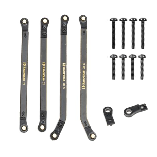 High Clearance 4 Links Set for SCX24 Gladiator & Dodge Power Wagon, Brass Links Set, ONLY Rear, 4Pcs, Black - size: Gladiator Rear