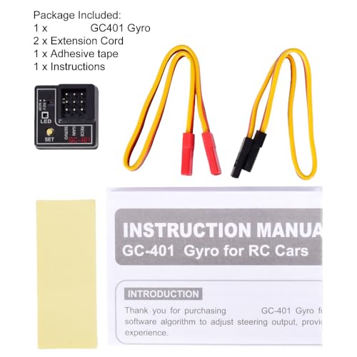 GC401 RC Car Gyro 3 Drive Modes L-Drive/S-Drive/H-Drive 4-8.4V for RC Drift Racing Car Steering Correction