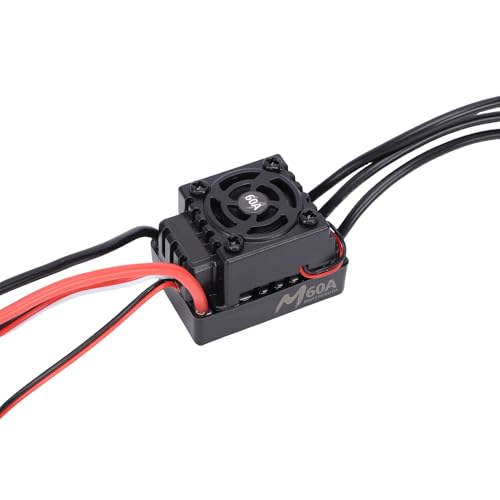 Rainproof Brushless ESC with Cooling Fan, Smooth Control for 1/10 1/12 /14 RC Cars, AllWeather Ready for RC Car Enthusiasts