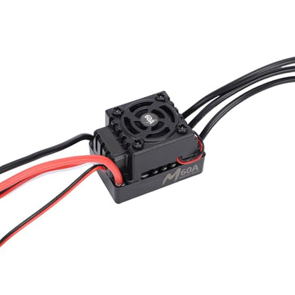 Rainproof Brushless ESC with Cooling Fan, Smooth Control for 1/10 1/12 /14 RC Cars, AllWeather Ready for RC Car Enthusiasts