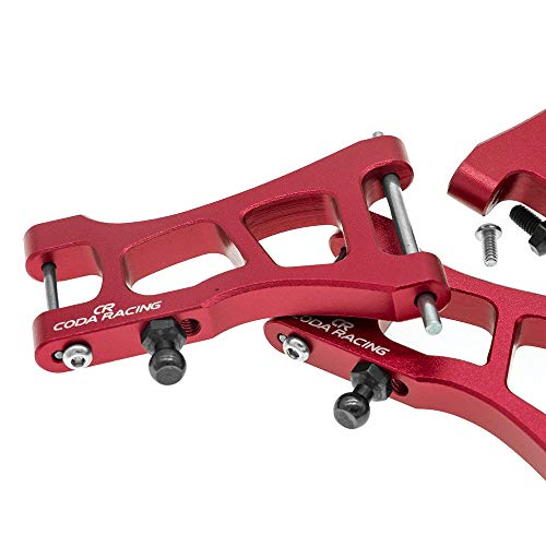 4-Pack Alloy Front&Rear Suspension Arms for Traxxas 1/18 LaTrax Teton Desert Prerunner SST -Replaces Part 7630 - color: Red