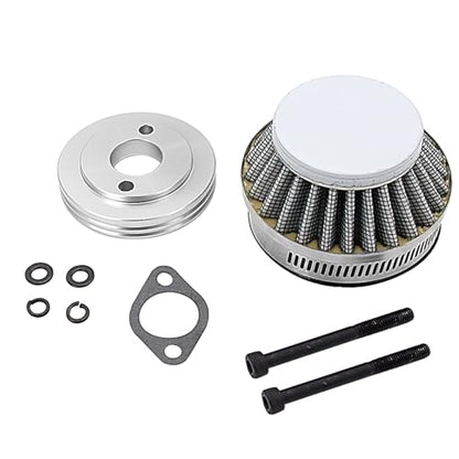 FLMLF Air filter Set for 1/5 RC Hpi Baja Rovan King Motor 5B 5T 5SC Losi 5ive T FG GoPed (Gray metal)