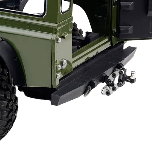 DJX 1/10 RC Trailer Hitch Adjustable Tow Hook Hitch Receiver for Axial 90046 SCX10 TRX4 Redcat Gen7 Gen8 Etc 1/10 RC Crawler Car Upgrade Accessories (Silver) - color: Silver